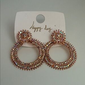 Ethnic Indian Wear Multicolor Crystal Earrings